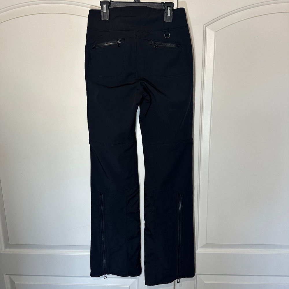 Athleta Boudler Ski Pants Women 0 Black Fleece Lined Softshell Winter Snow Ice - Picture 3 of 6